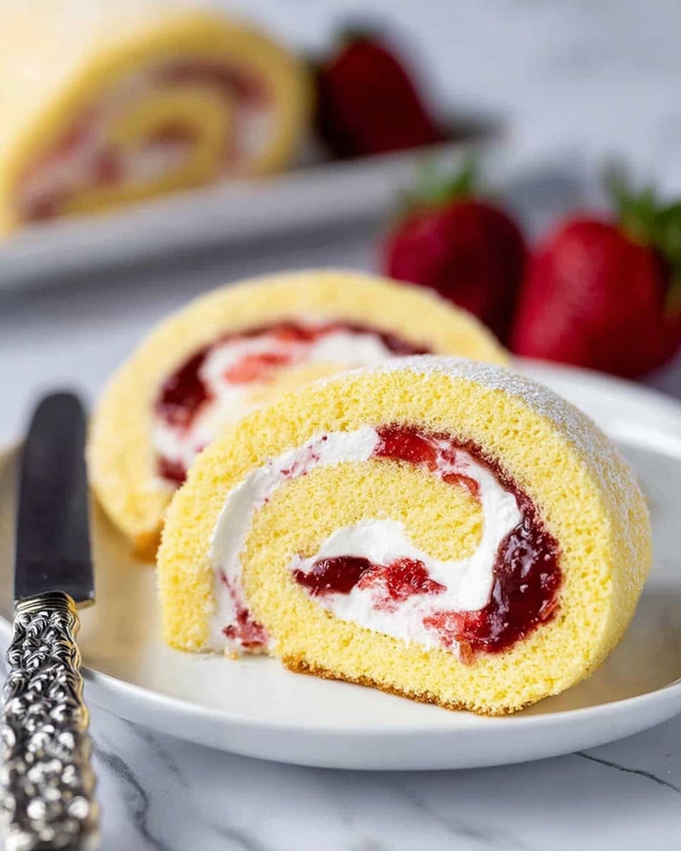 Strawberry Roll Cake Recipe
