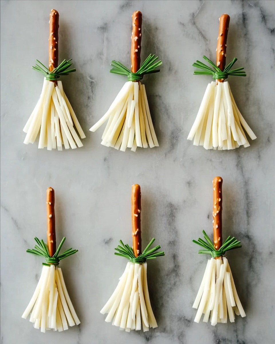Cheesy Witches Pretzel Broomsticks Recipe