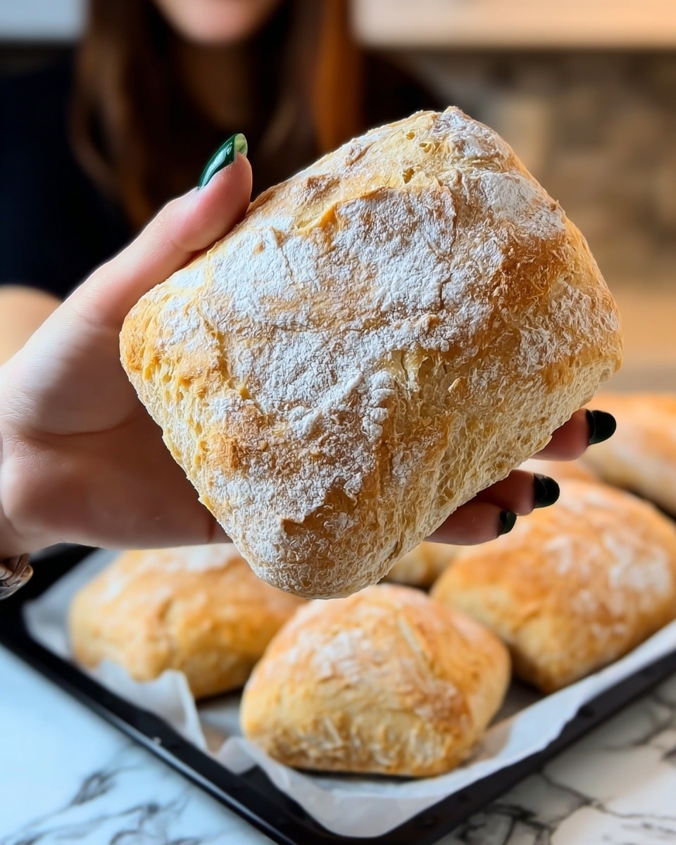 5-Ingredient No-Knead Crusty Panini Bread Recipe
