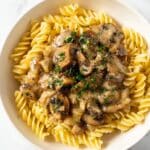 Creamy Mushroom Stroganoff with Egg Noodles Recipe