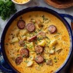 Cajun Potato Soup with Sausage and Cheddar Recipe