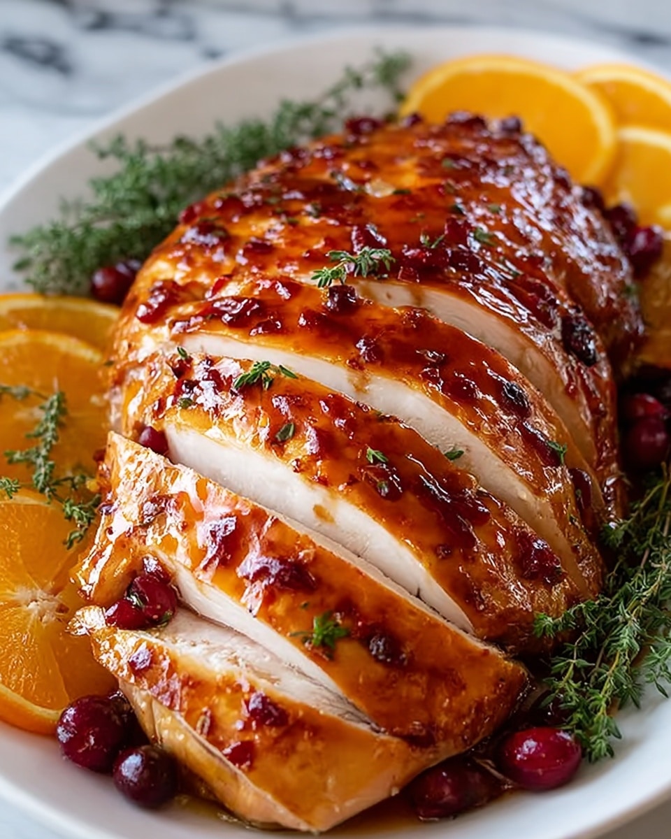 Cranberry Orange Glazed Turkey Breast Recipe - Recipe Image