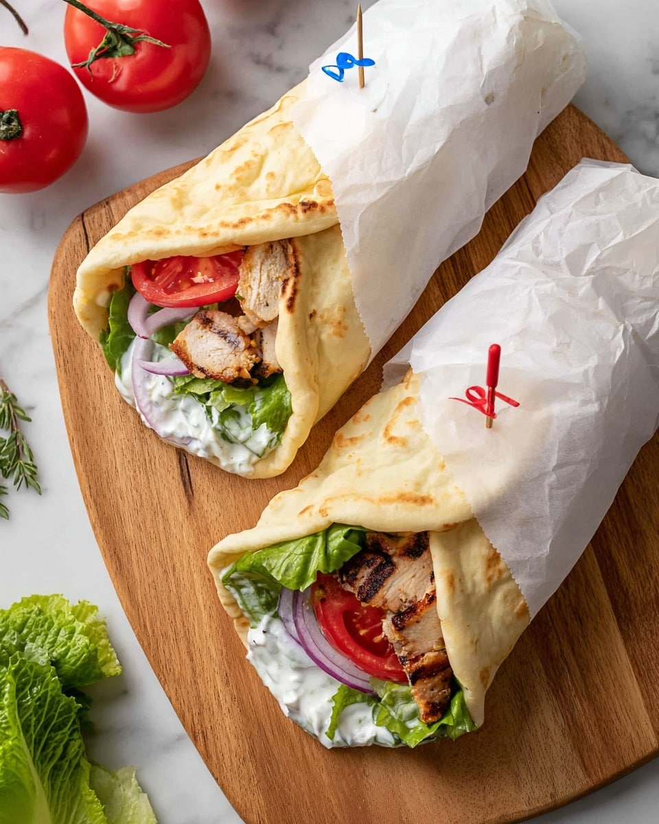 Chicken Shawarma Wraps with Yogurt Sauce Recipe