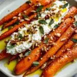 Roasted Carrots with Whipped Ricotta and Spicy Honey Drizzle Recipe
