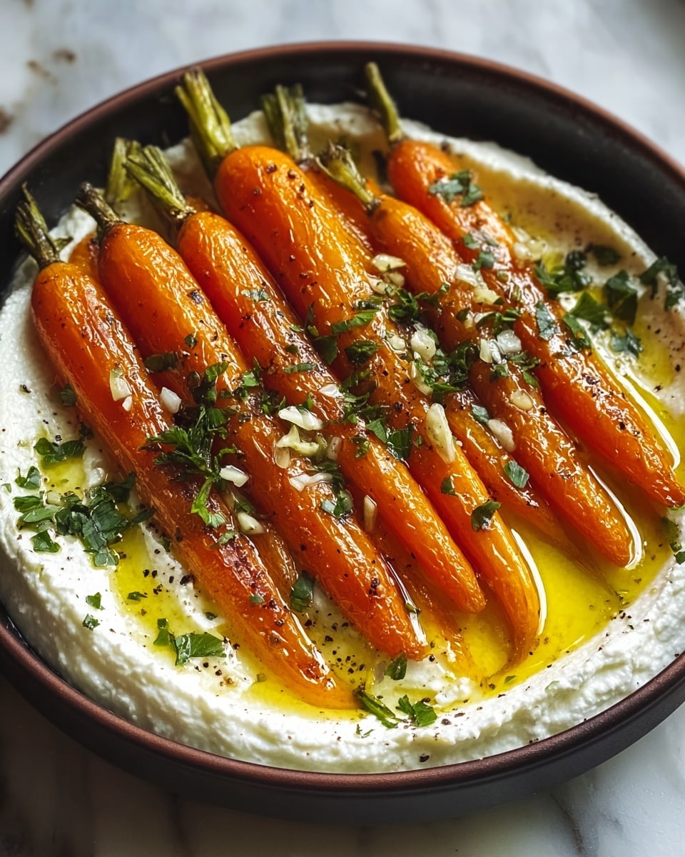 Roasted Carrots with Whipped Ricotta and Spicy Honey Drizzle Recipe - Recipe Image