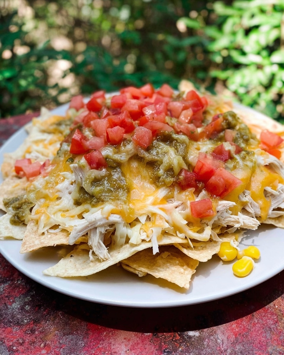 Grilled Chicken Enchilada Campfire Nachos Recipe - Recipe Image