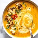Coconut Curried Cauliflower Soup Recipe