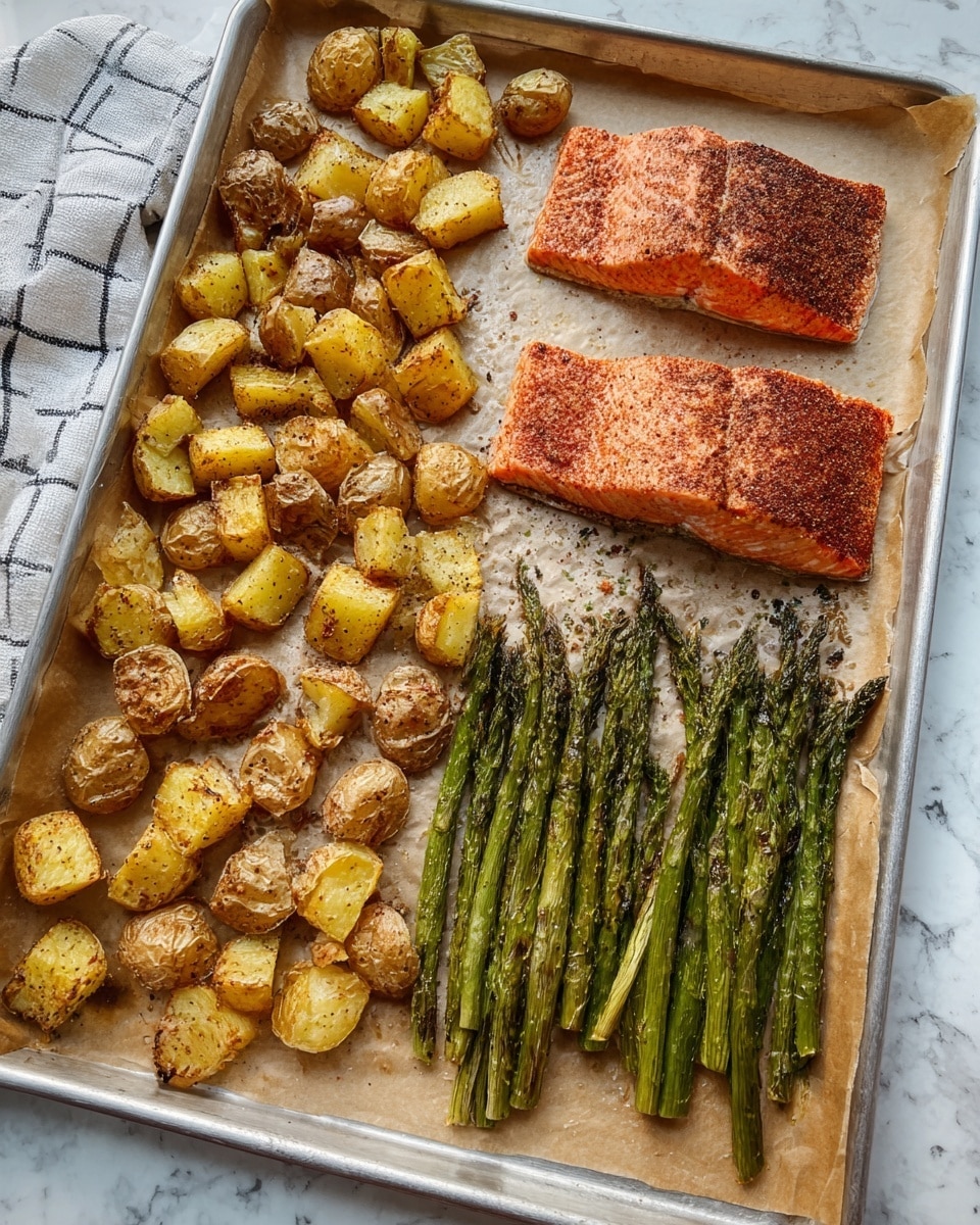 Salmon, Potato, and Asparagus Sheet Pan Meal Recipe
