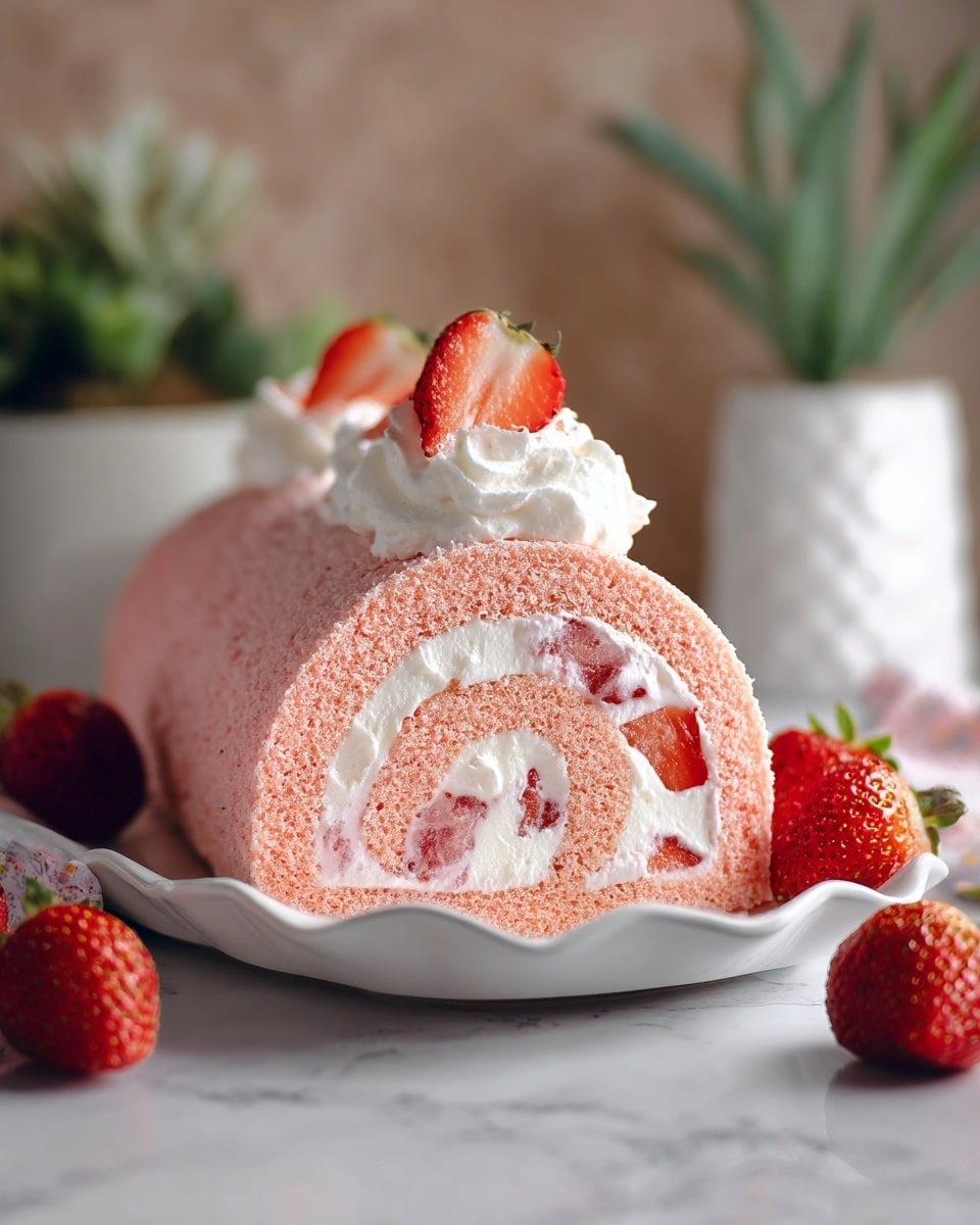 Strawberry Swiss Roll Recipe