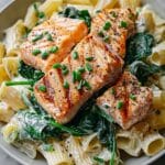 Lemon-Infused Salmon Spinach Pasta Recipe