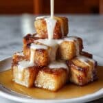 Cinnamon Roll French Toast Bites with Crispy Turkey Bacon Recipe