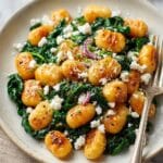 Crispy Gnocchi with Spinach and Feta Recipe