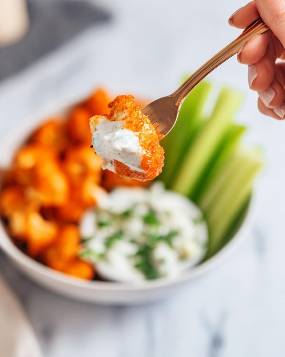 Air Fryer Crispy Buffalo Cauliflower Bites Recipe - Recipe Image