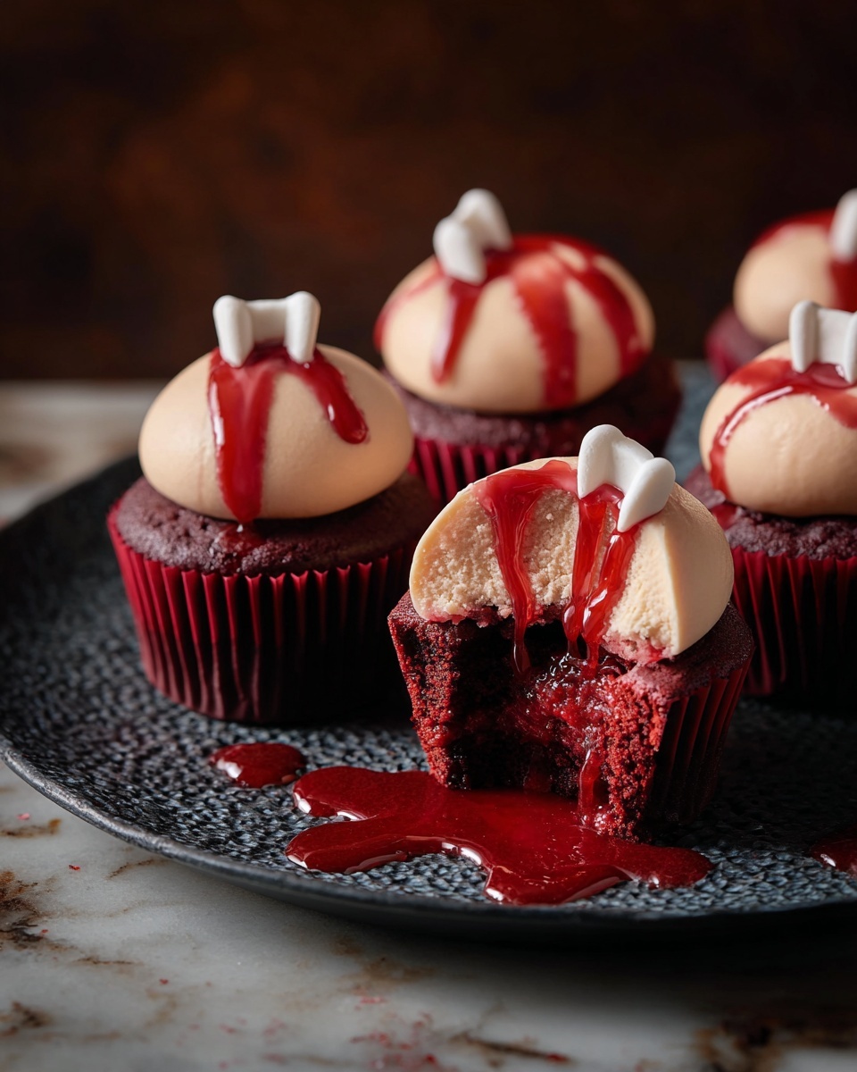 Vampire Bite Halloween Cupcakes Recipe