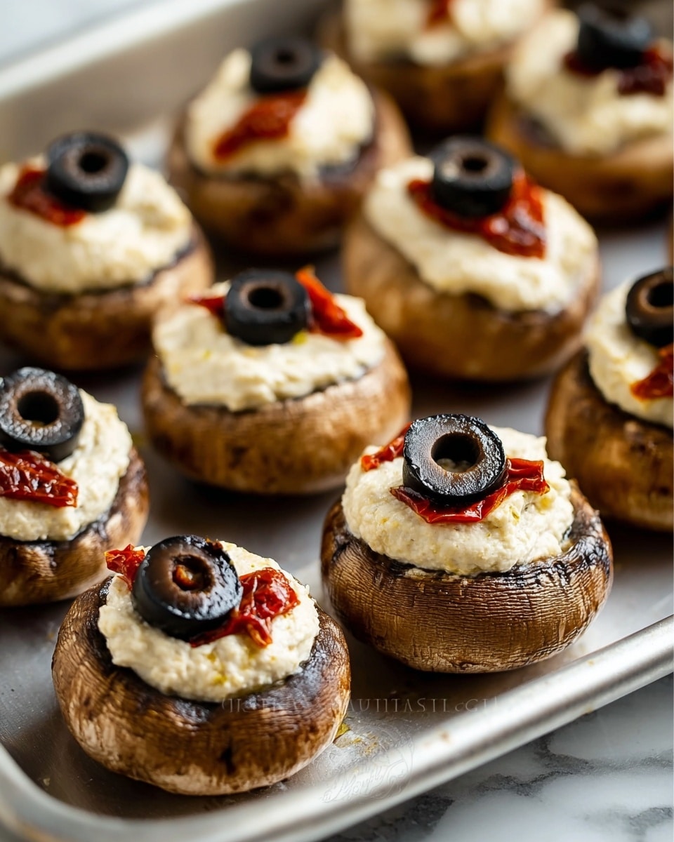 Stuffed Mushroom Eyeballs Recipe