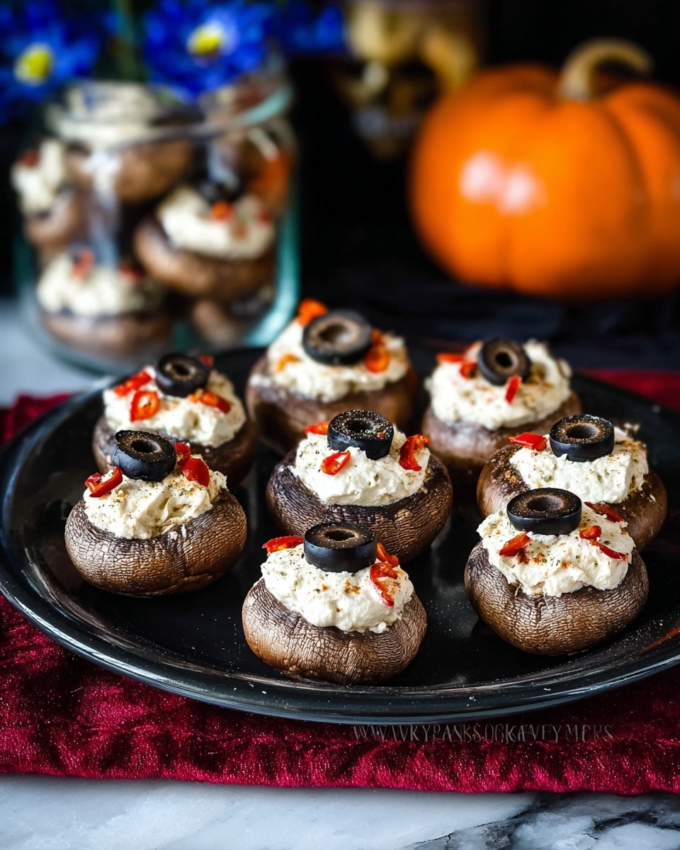Stuffed Mushroom Eyeballs Recipe - Recipe Image