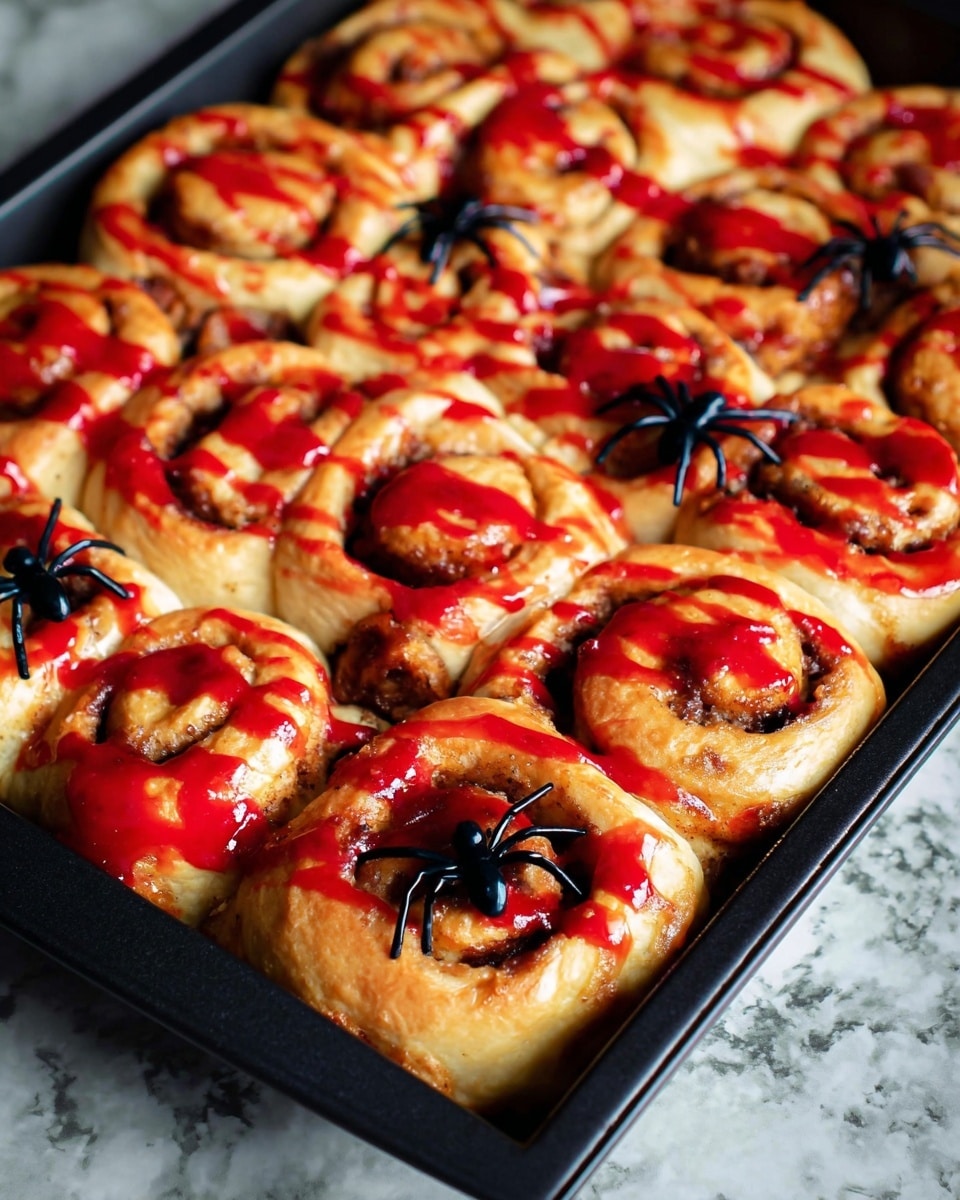 Halloween Breakfast - Bloody Guts Cinnamon Rolls + Video Recipe