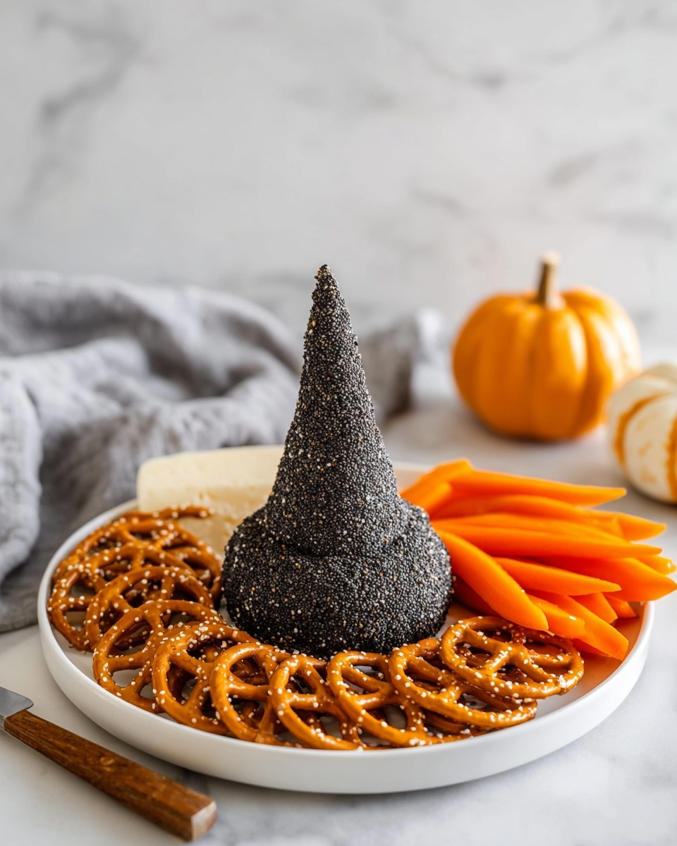 Witch Hat Halloween Cheese Ball Recipe