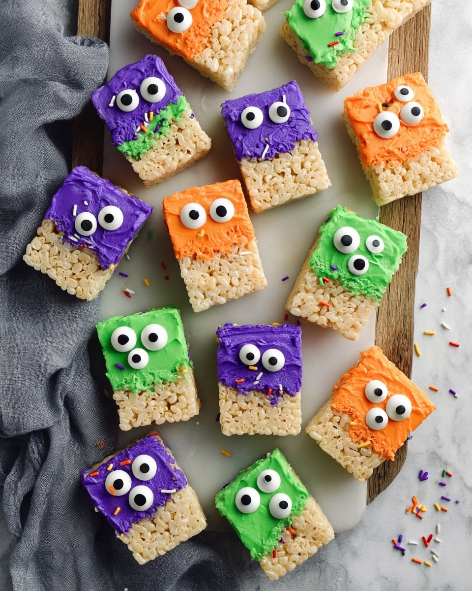 Easy Rice Krispie Monster Treats Recipe