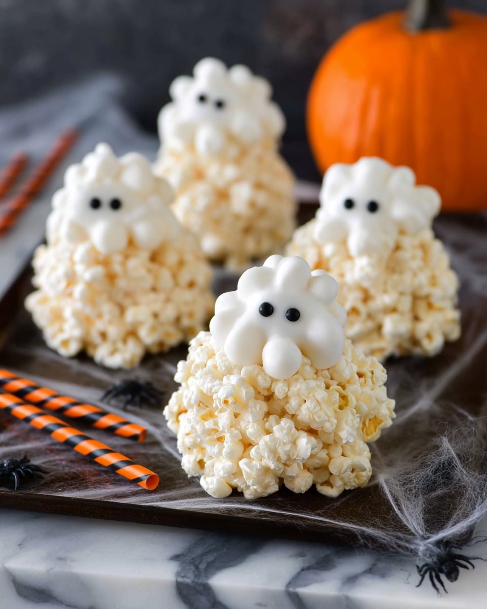 Halloween Popcorn Balls with Candy Eyes Recipe