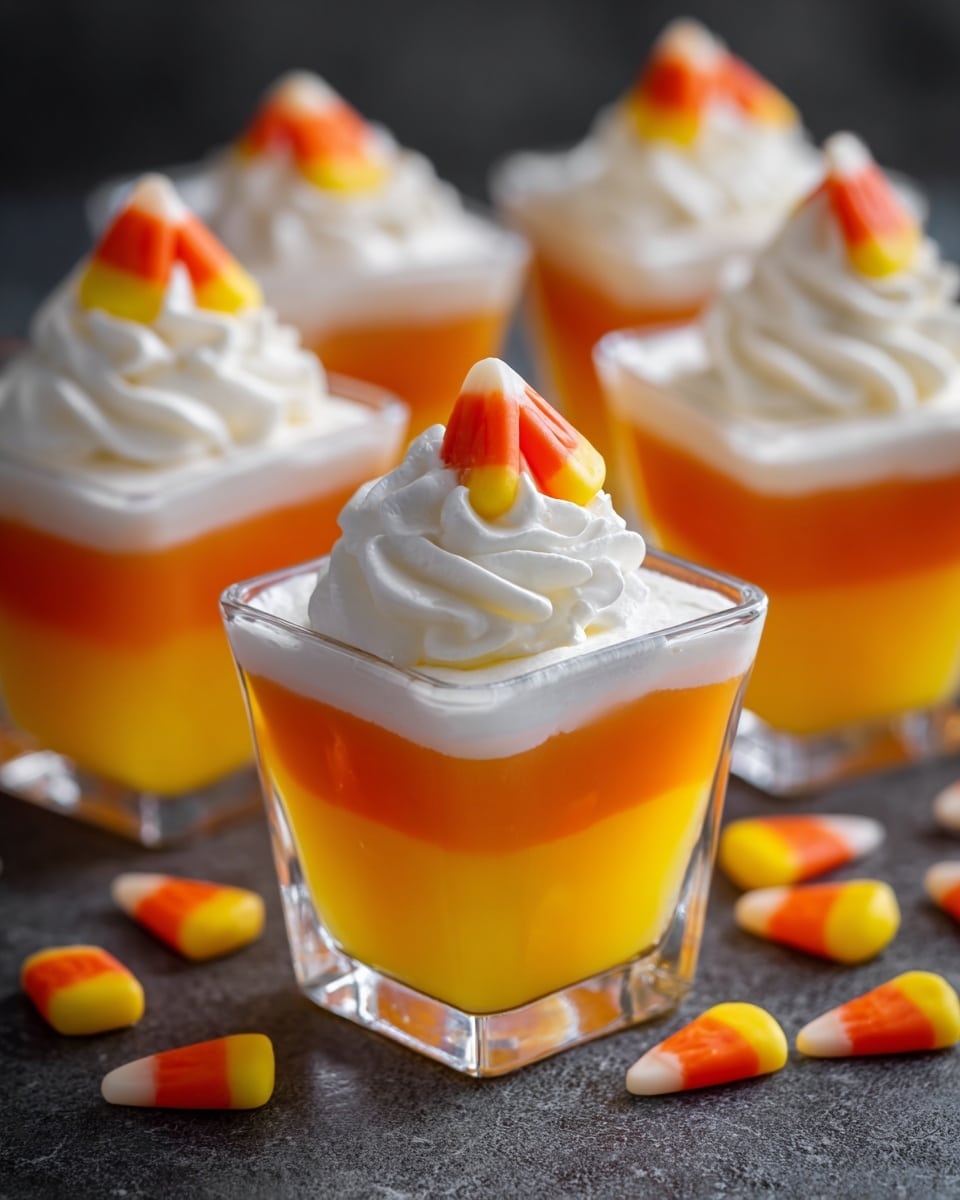 Candy Corn Jello Cups Recipe