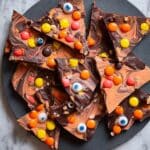 Halloween Chocolate Bark with M&Ms and Spooky Sweets Recipe