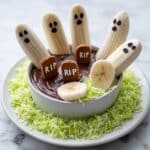 Banana Ghosts with Healthy Chocolate Dip (Dairy-Free Vegan Halloween Treat) Recipe