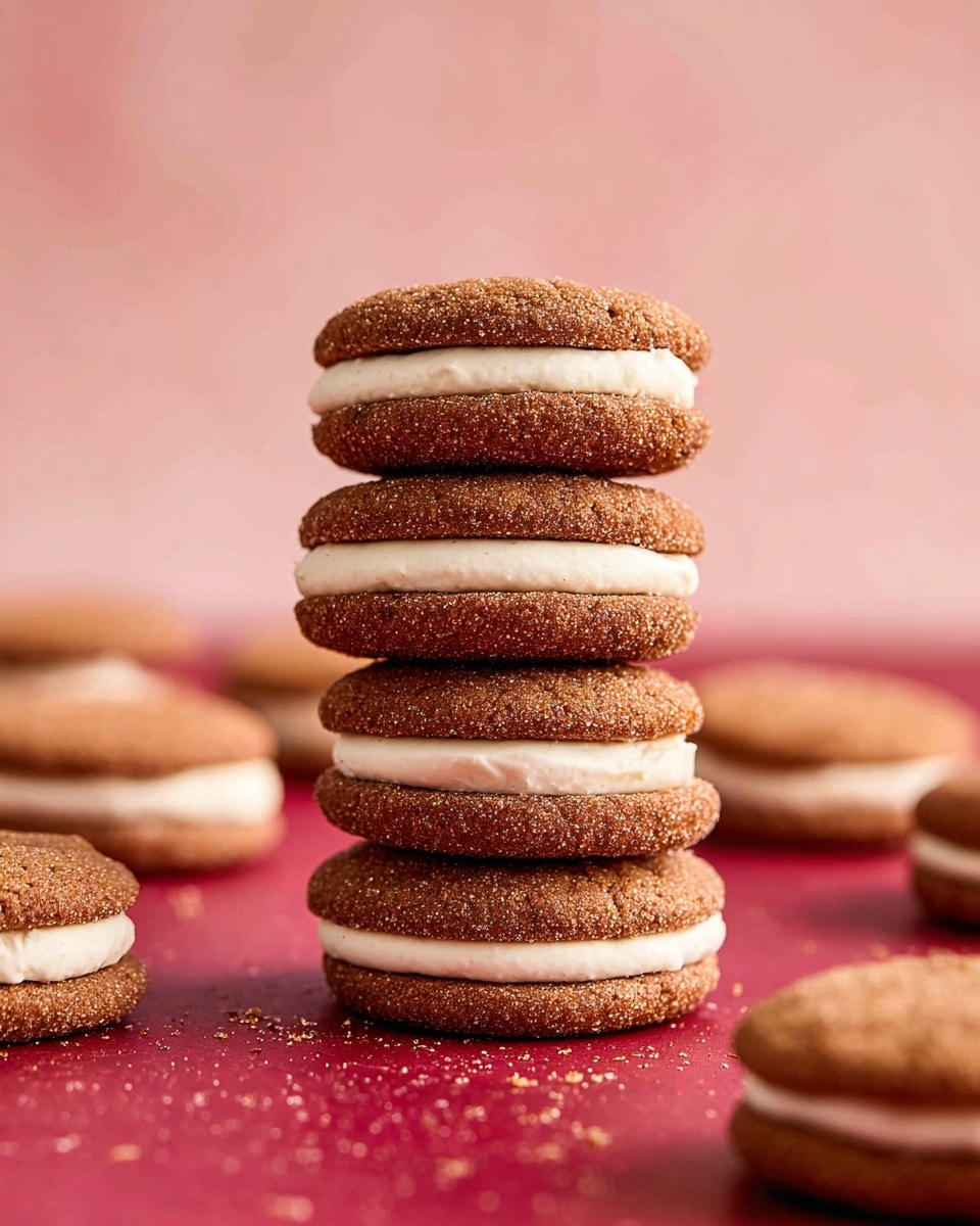 Chewy Ginger Sandwich Cookies with Orange Cream Filling Recipe
