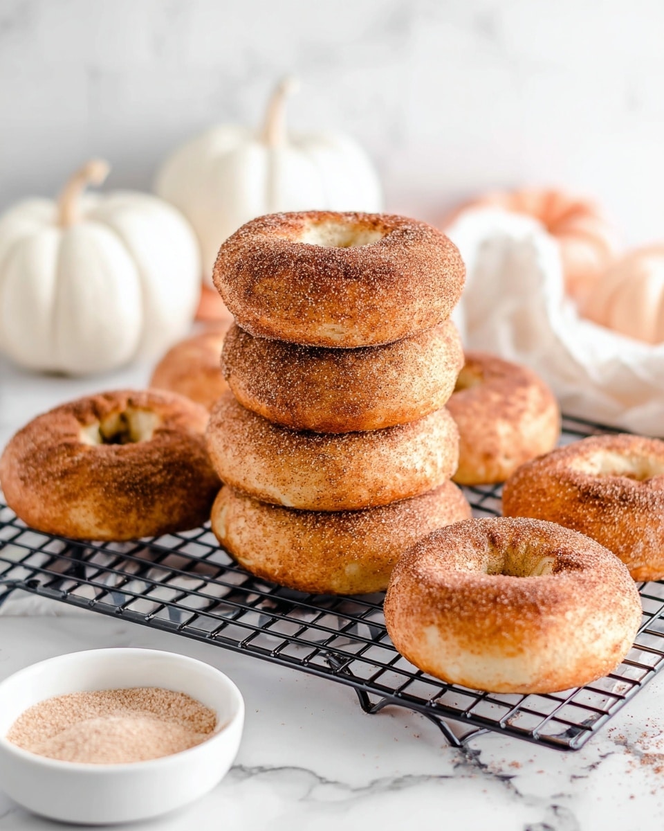 Chewy Cinnamon Sugar Pumpkin Bagels Recipe