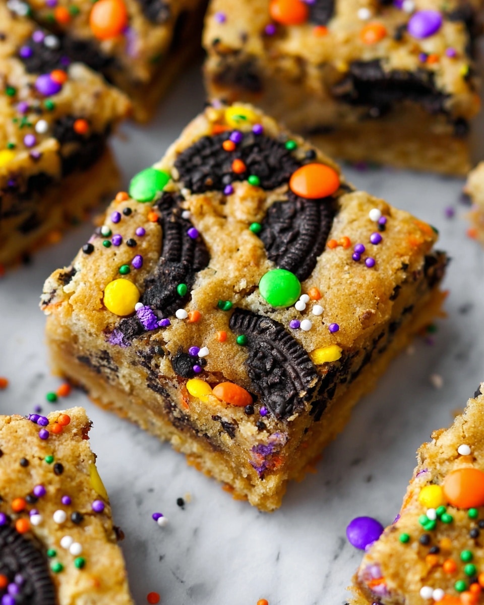 Halloween Peanut Butter Blondies Recipe - Recipe Image