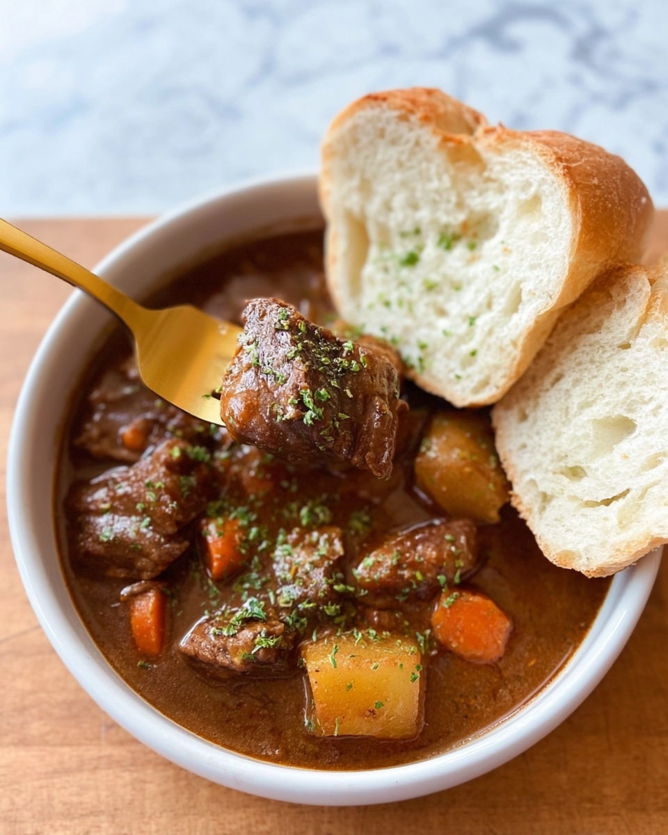 Hearty Beef Stew with Carrots and Potatoes Recipe - Recipe Image