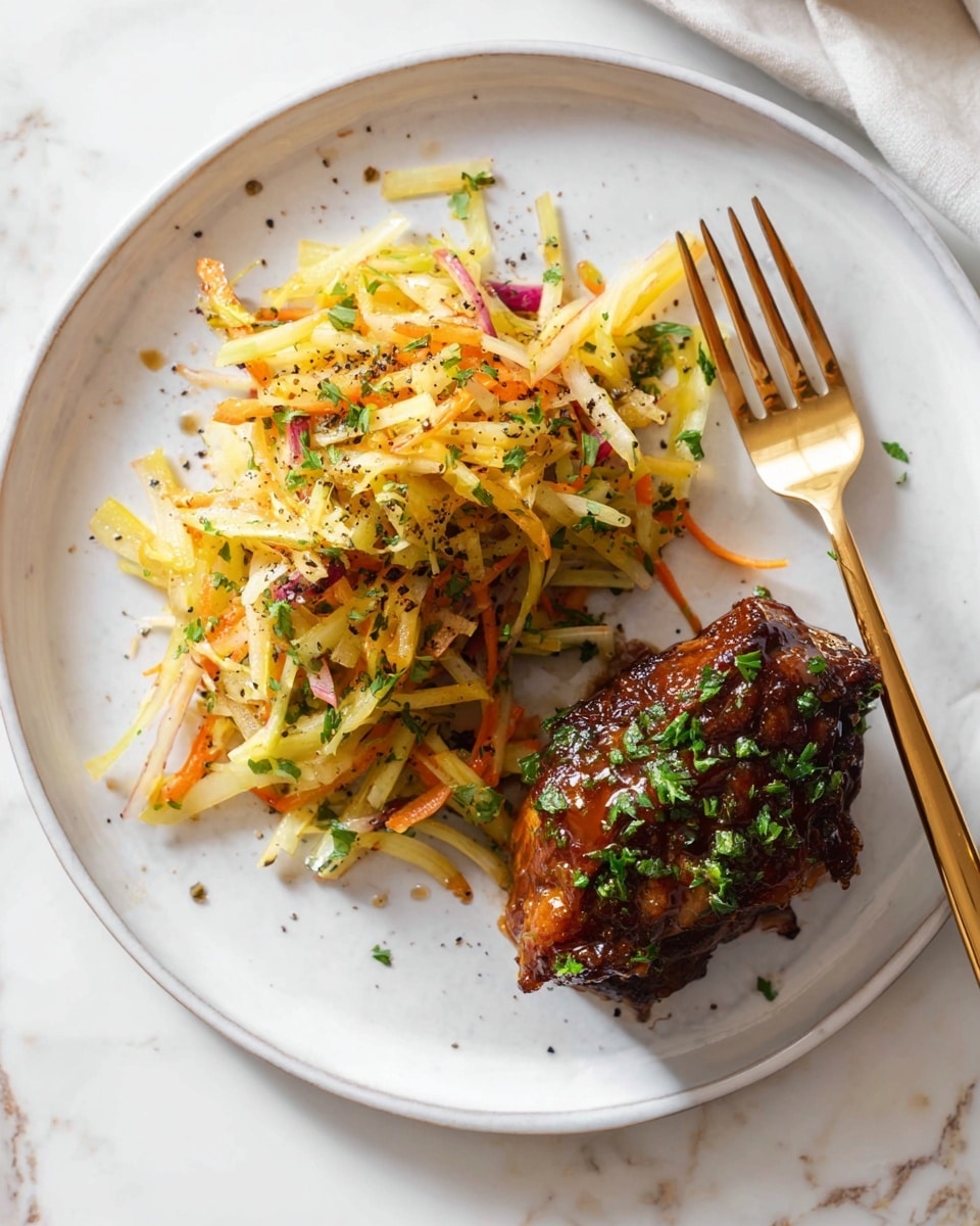 Sticky Apple Cider Chicken with Autumn Slaw Recipe - Recipe Image