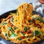 One-Pan Creamy Tomato Spinach Pasta Recipe