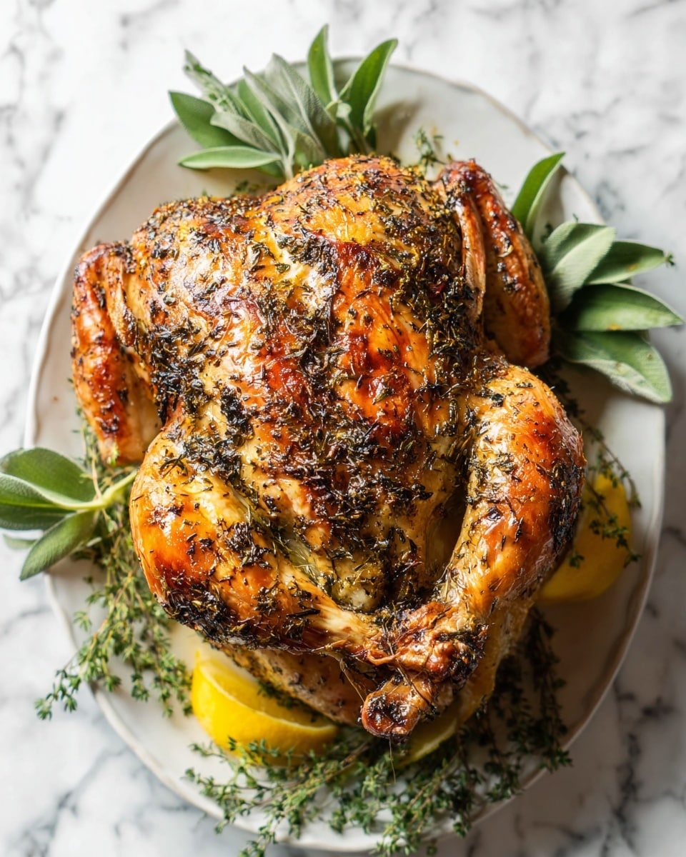 Easy Roast Turkey with Herb Butter Recipe - Recipe Image