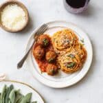 Pumpkin Pasta with Pumpkin Sage Turkey Meatballs Recipe