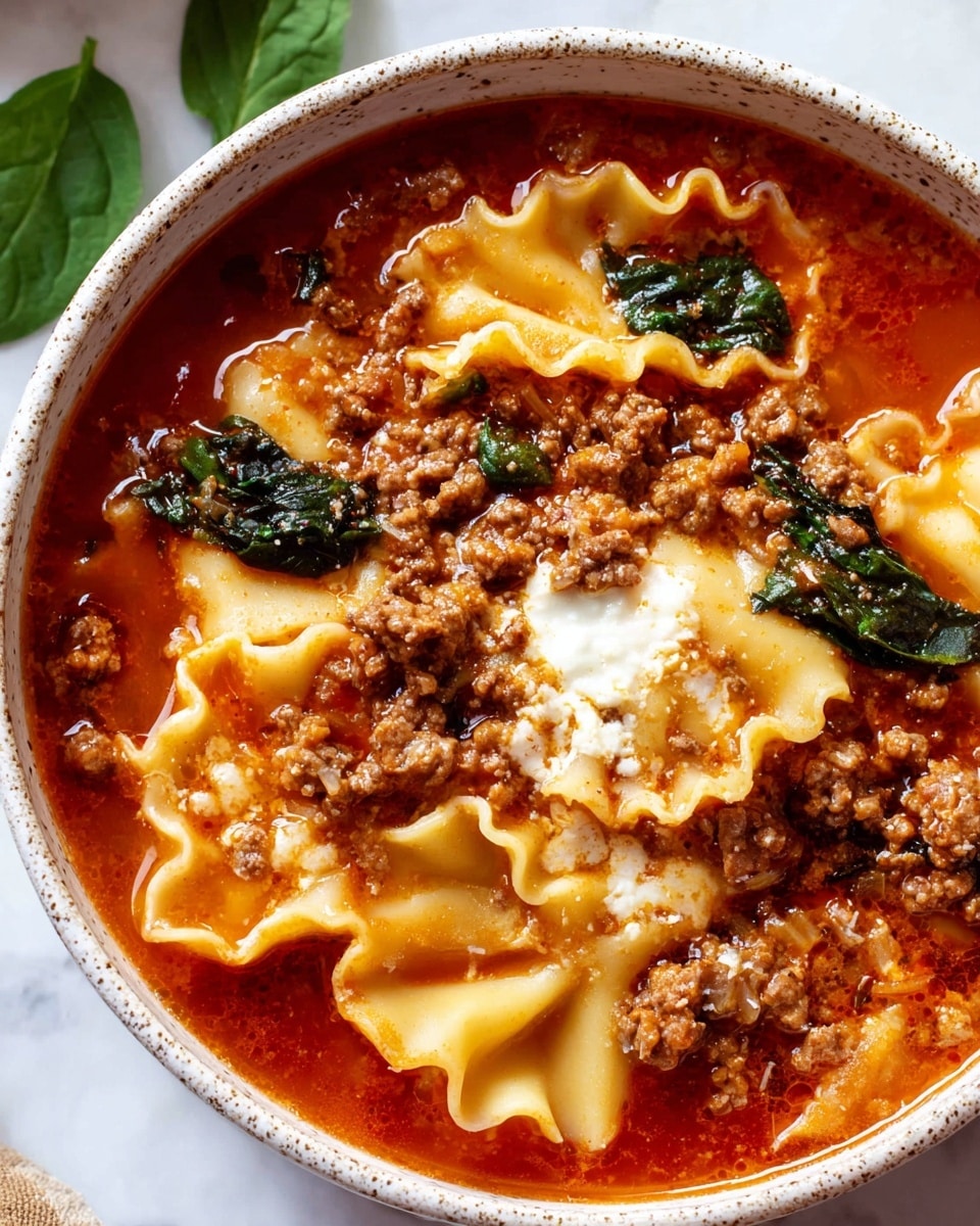 One Pot Lasagna Soup Recipe