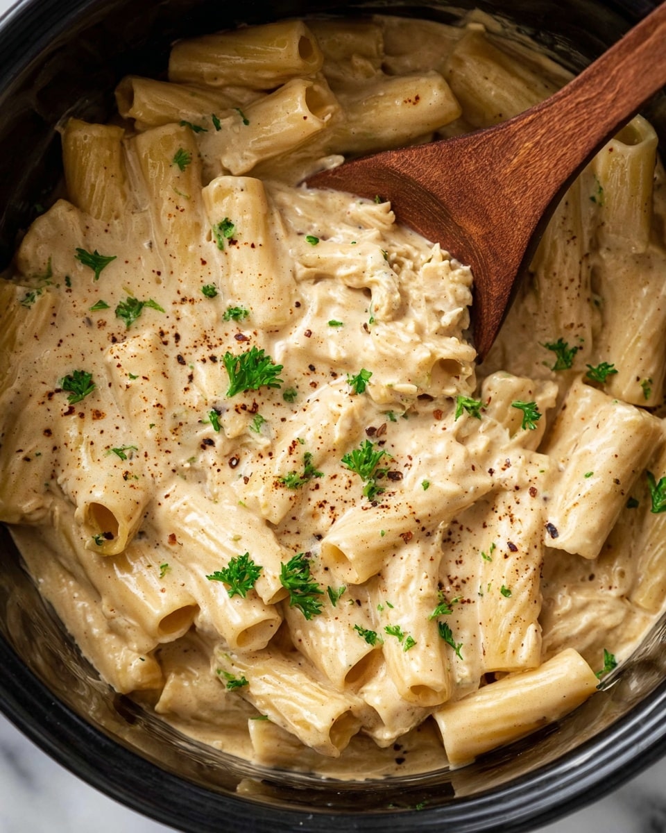 Crock Pot Garlic Parmesan Chicken Pasta Recipe