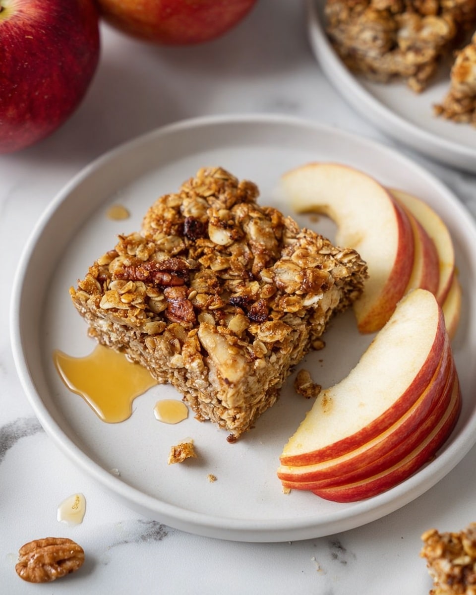 Healthy Baked Apple Oatmeal Recipe - Recipe Image