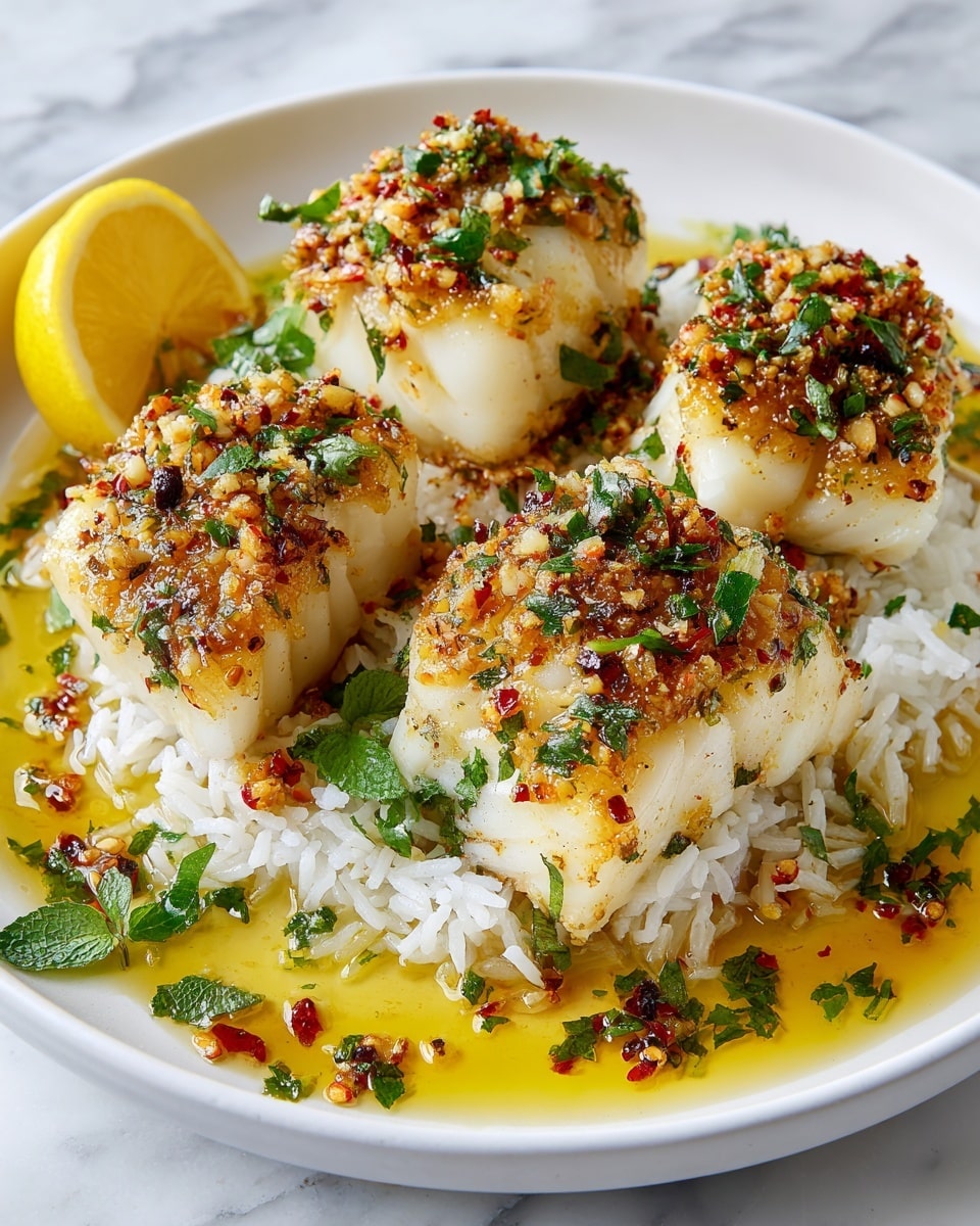Baked Cod with Lemon, Garlic, and Spiced Coating Recipe 6 Baked Cod with Lemon, Garlic, and Spiced Coating Recipe - Recipe Image