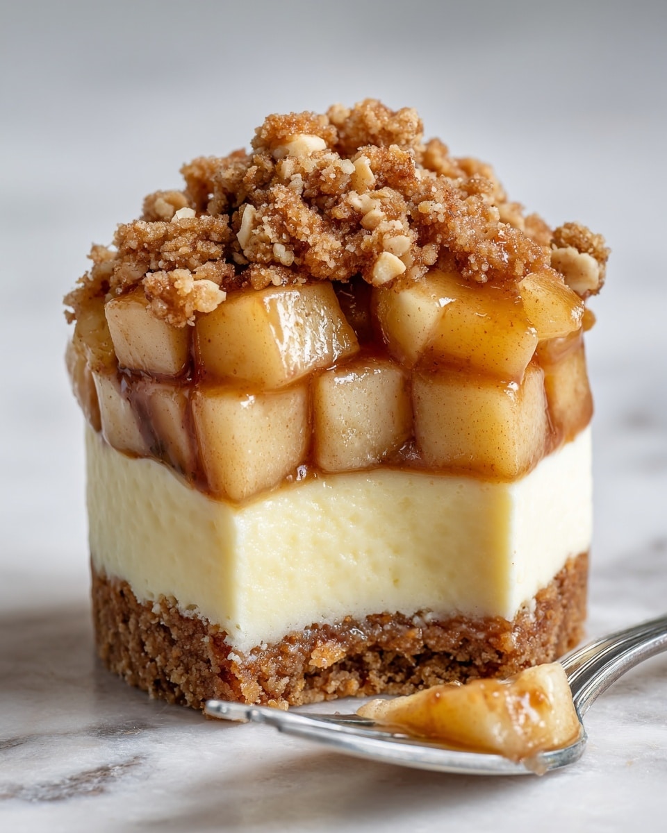 Apple Crisp Mini Cheesecakes Recipe - Recipe Image