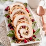 Stuffed Turkey Breast with Cranberry-Pecan Stuffing and Apple Cider Gravy Recipe