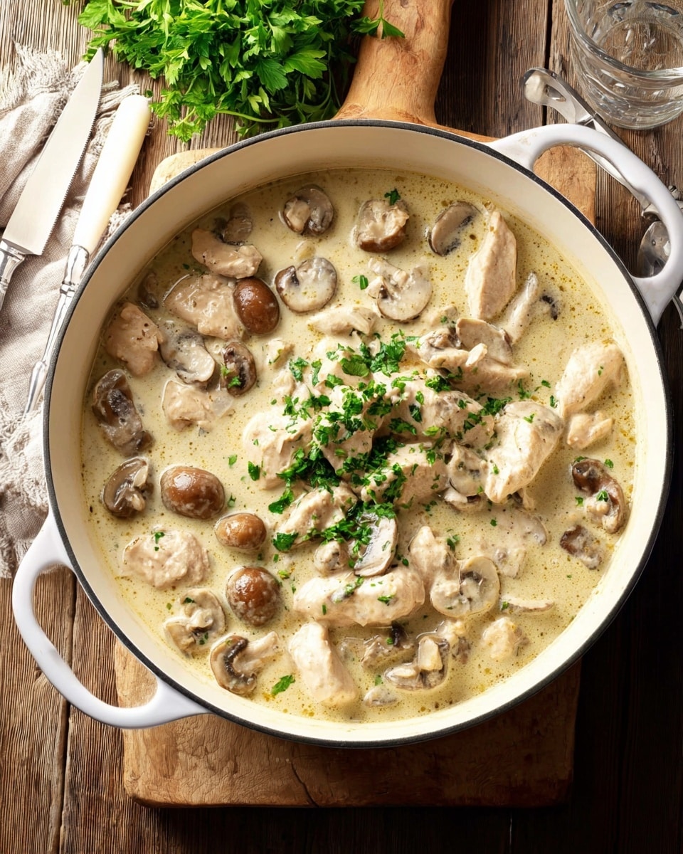 Healthy Turkey Stroganoff with Baby Button Mushrooms Recipe - Recipe Image