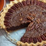 Chocolate Pecan Pie with Grandma's Flaky Crust Recipe