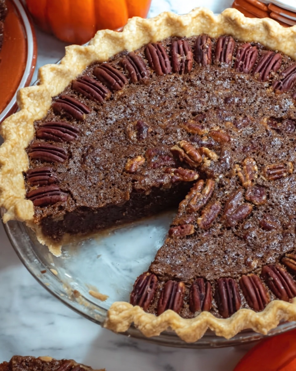 Chocolate Pecan Pie with Grandma's Flaky Crust Recipe