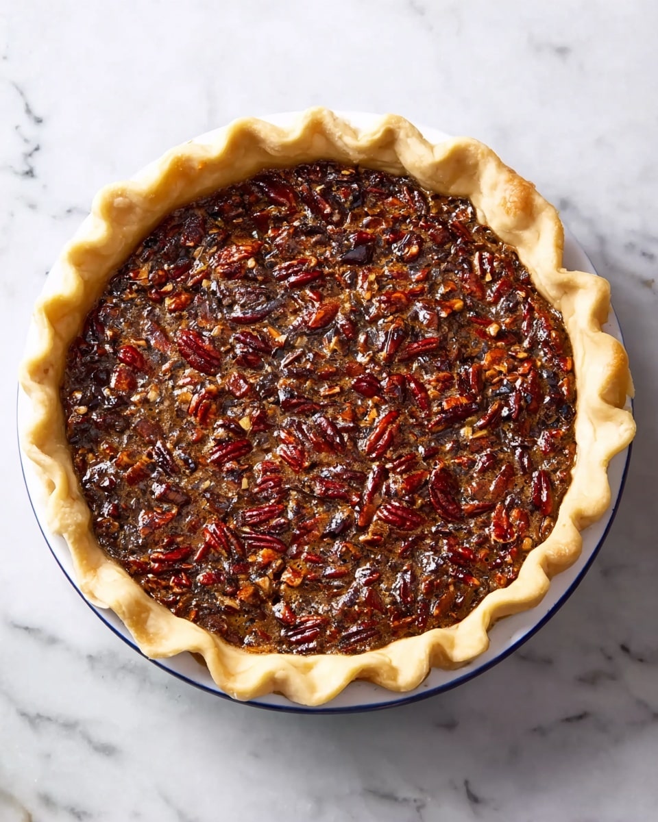 Chocolate Pecan Pie with Bourbon Recipe - Recipe Image