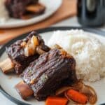 Slow Cooker Short Ribs with Red Wine and Vegetables Recipe