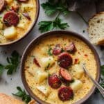 Cajun Potato Soup with Andouille Sausage and Cheddar Recipe