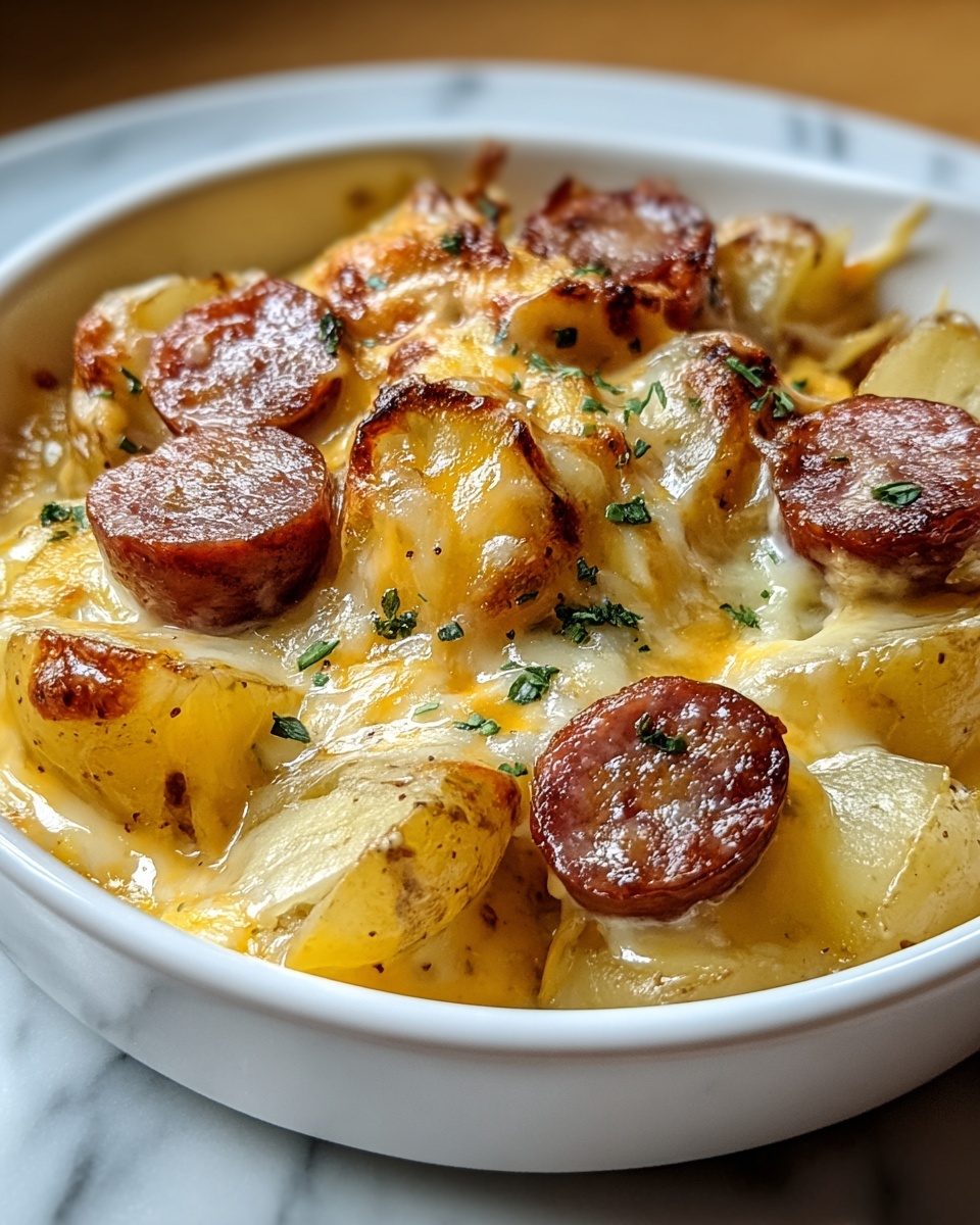 Cheesy Ranch Potatoes with Smoked Sausage Recipe - Recipe Image