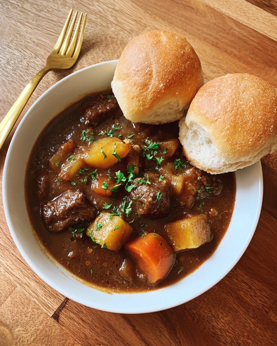 Hearty Beef Stew with Carrots, Potatoes, and Red Wine Recipe - Recipe Image