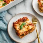 Veggie and Spinach Lasagna with Cottage Cheese and Tomato Sauce Recipe
